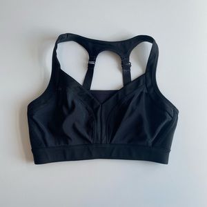 Fabletics black mesh sports bra size xs/s